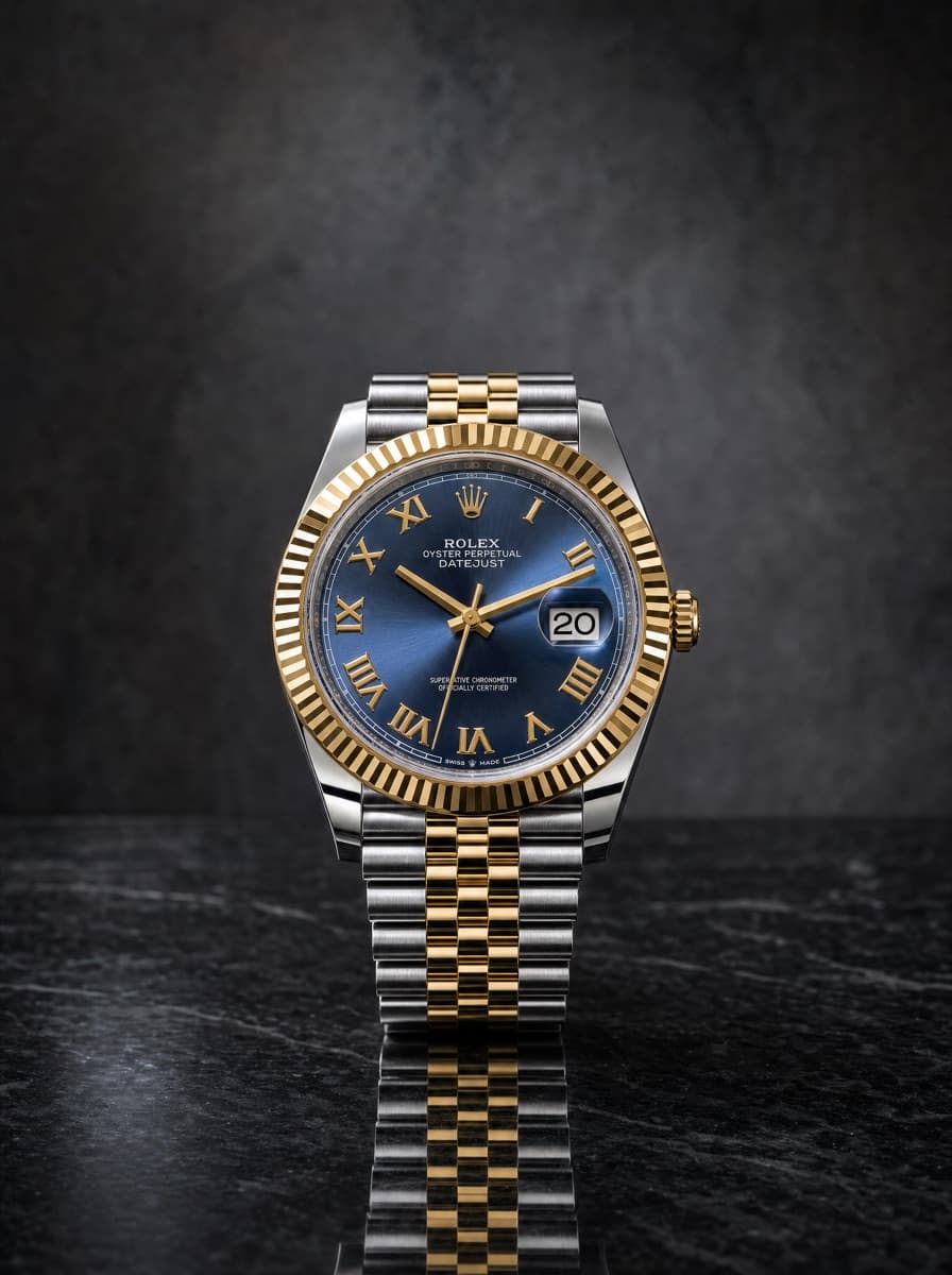 Rolex Jubilee Bright Blue Roman New