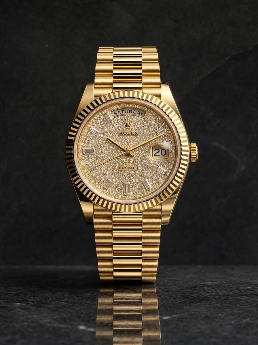 Rolex Pave Baguette