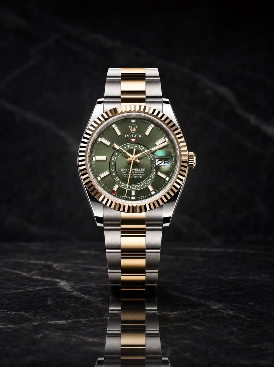Rolex Oyster Green Sky New