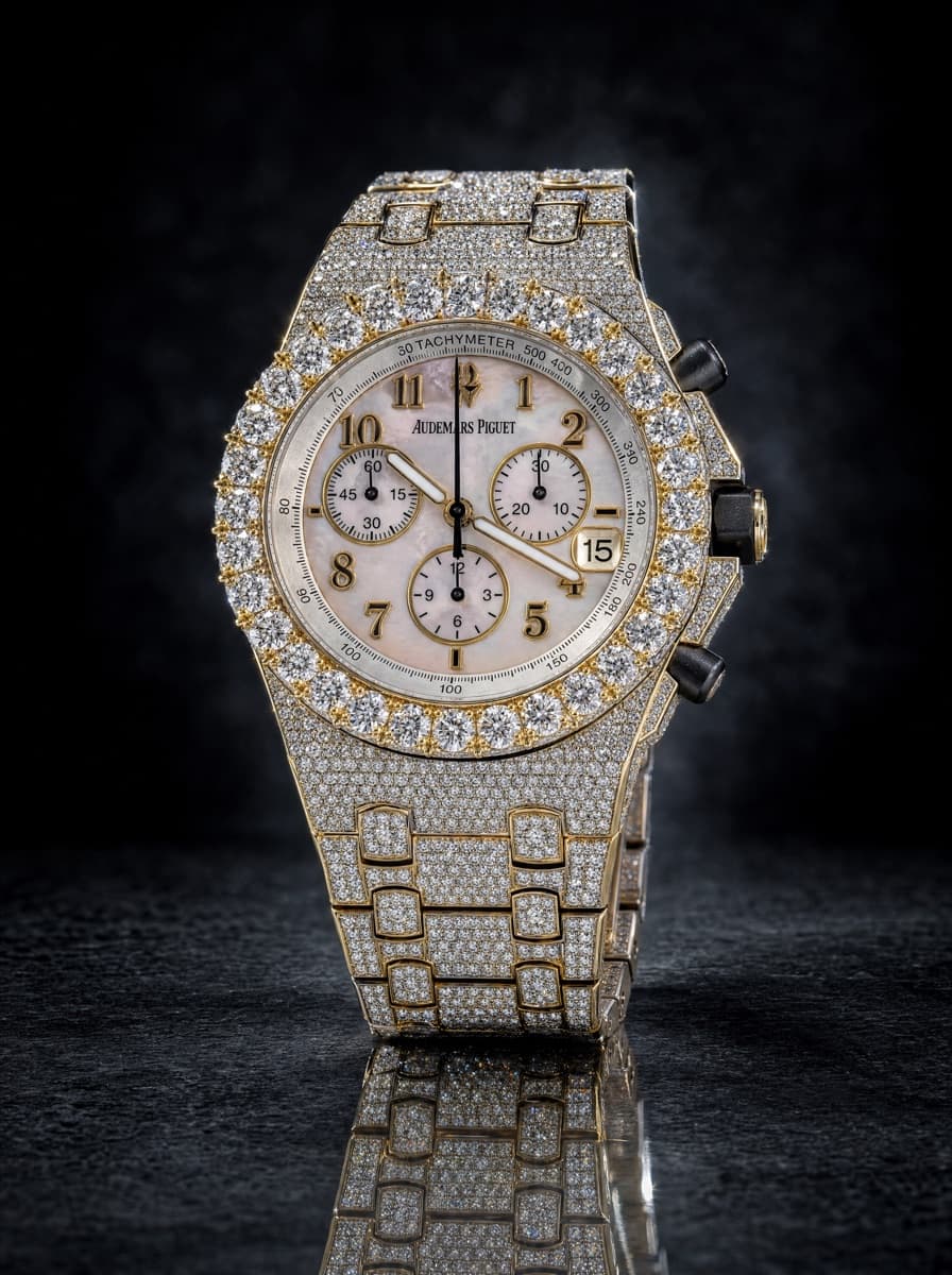 Audemars Piguet Royal Oak Offshore 39mm Two Tone Yellow Gold Iced