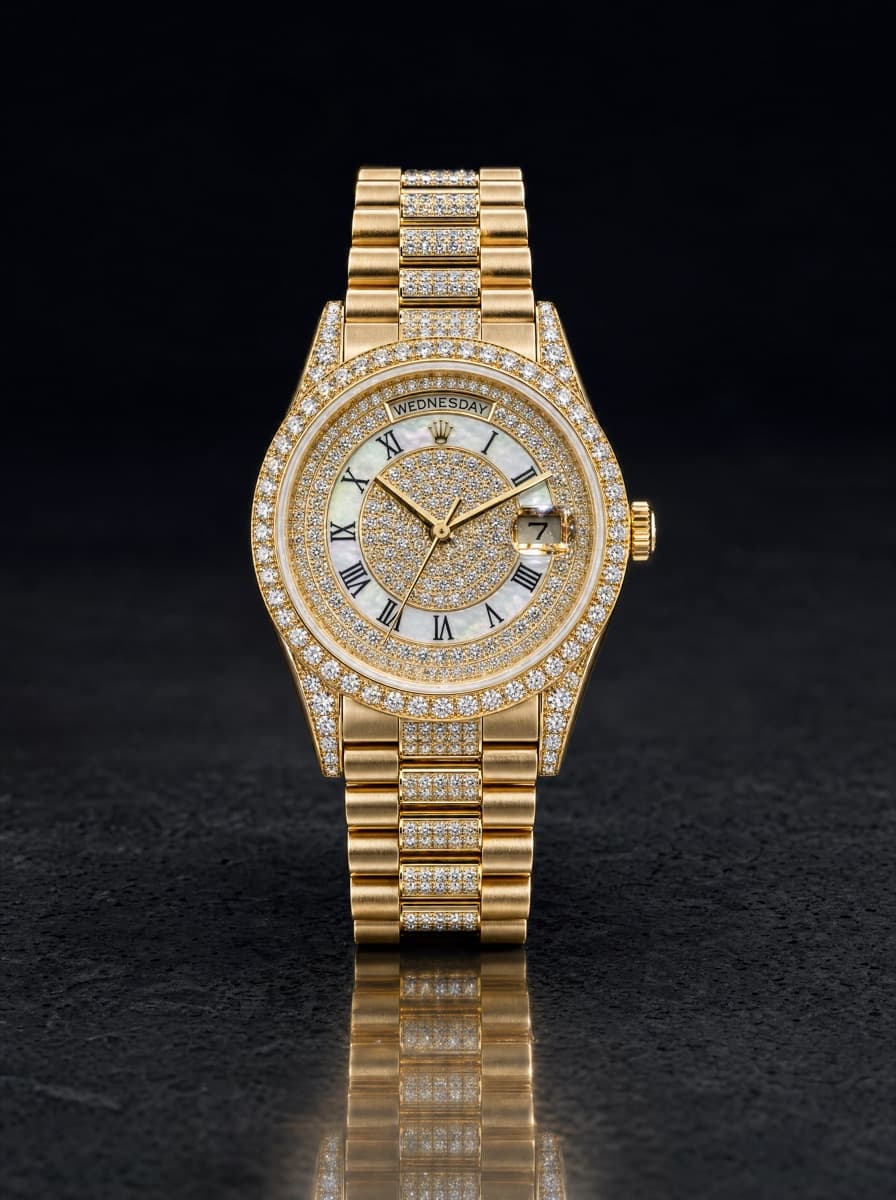 Rolex Day-Date 36mm 18K Yellow Gold Custom Dial and Bezel REF: 1