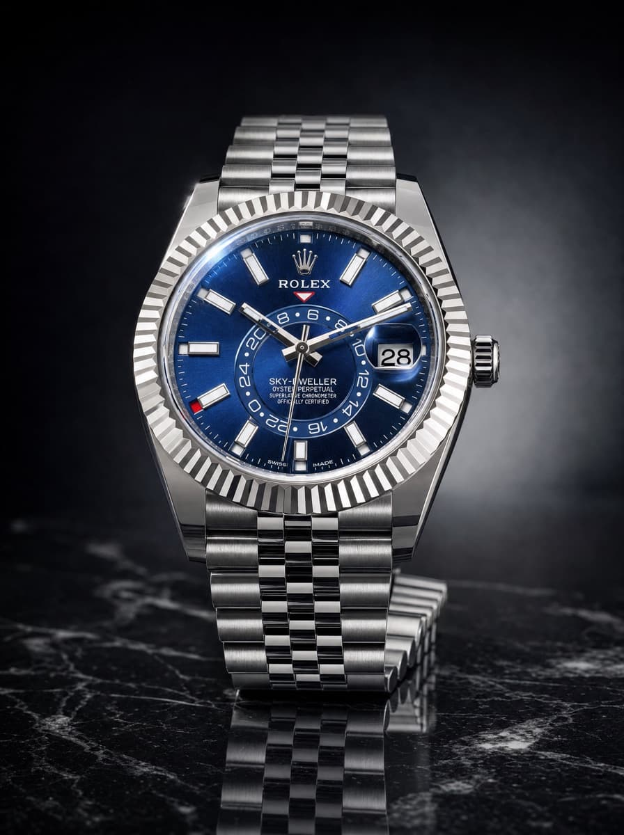 Rolex Sky-Dweller 42mm Oystersteel Navy Dial REF: 326934